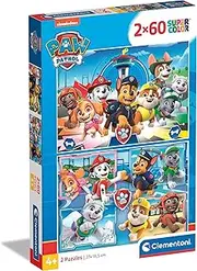Clementoni 21617 Paw Patrol Puzzle for Children-2x60 Pieces, Ages 5 Years Plus, Multi Coloured