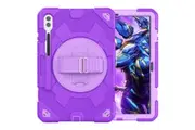 WASSUP Samsung Galaxy Tab S9 Plus/S9 FE+ 12.4 inch 2023 Hand Strap Pencil Holder & Shoulder Strap Kids Super-Purple&Purple