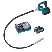 Makita VR004GM102 - 40V Max Brushless 2,400mm (38mm dia.) Concrete Vibrator Kit (1 x 4.0Ah)