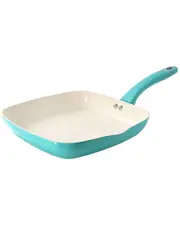 Martha Stewart Everyday Rexford 10in Ceramic Nonstick Aluminum Square Grill Pan