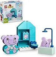 LEGO® DUPLO My First Daily Routines: Bath Time 10413 Learning Toy for Toddlers Aged 18 Months Plus, Includes 2 Elephant Figures, Helps Preschoolers Role-Play Potty Training