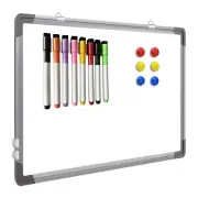 Dry Erase White Board 16" x 12"Hanging,8 Magnetic Markers ，6 Magnets,Portable...