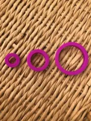 Polymer Clay Cutter Circle Set Pink 3 Piece Unique Round Modelling Tools Craft