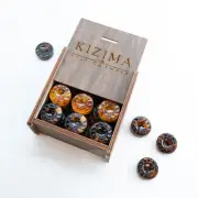 USA Handmade Checkers Set super Gift with Baltic amber KIZIMA
