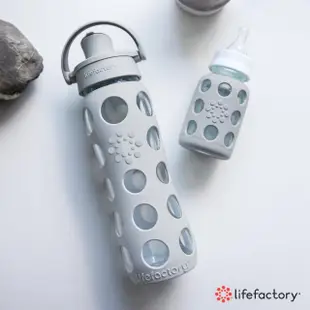 【lifefactory】玫瑰粉 掀蓋玻璃水瓶475ml(AFCN-475-RSLP)