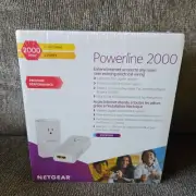 NETGEAR PLP2000 Powerline Adapter 2000Mbps PLP2000-100PAS - WHITE - NEW - SEALED