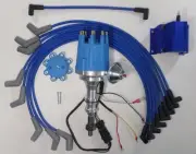 FORD 351W Windsor PRO SERIES Small Cap HEI Distributor, Coil & Spark Plug Wires