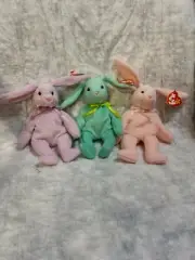 TY Beanie Bunnie Trio HOPPITY™ HIPPITY™ FLOPPITY™ (P. V C.)