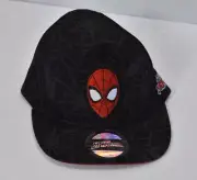 Marvel Spiderman Youth Kids Boys Hat Cap Flat Bill Black Size 3-4 Years