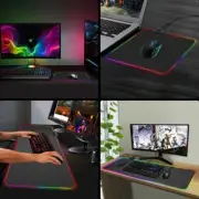 New RGB Gaming Mouse Pad Large Size LED Backlit Computer Keyboard Mice Mat Lot
