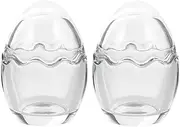 Canning Jars Glass Dessert Cup Egg Shape Tasting Sample Glass Containers 100ml Elegant Serving Bowl for Mousse Puddings Appetizers Entrees Sundaes 2pcs Glass Jars
