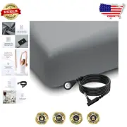 Luxurious Twin Grounding Sheet Set: 94% Cotton & Silver Fiber for Sleep & Relief