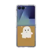 Galaxy Z Flip7 Clear Magnetic Case Lil Ghost Phone Case by GMF Designs