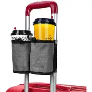 Luggage Cup Holder Travel Cup Holder for Drink Beverages Coffee Mugs (Light Gray)