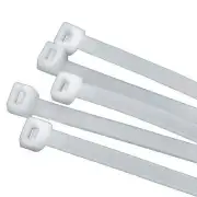 K4 Self Locking Tie Wrap, 4" White Nylon Zip Tie. Qty 50 Per Pack