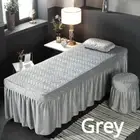 Massage Table Skirt Velvet Valance Sheets Flexible Bed Cover Face Hole 21" Drop