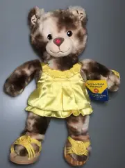 BABW Build A Bear Teddy Bear Doll Yellow Rose Capri 18" Dress Sandals Soft Toy