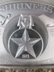 1 TROY OZ.999 PURE SILVER VERY RARE USSC SHRINERS CHILDRENS HOSPITAL BAR +GOLD