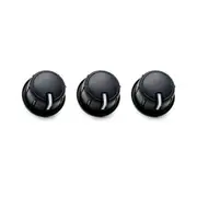 3Pcs Air Condition Switch Control Knob for Toyota Hilux Vigo Champ, Fortuner, Innova 2012 - 2015 Black