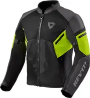 Revit GT-R Air 3 Motorcycle Textile Jacket, black-yellow, Size M for Men Black Yellow