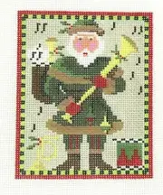 Kelly Clark Highland Mini Santa Handpainted Needlepoint Canvas