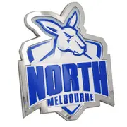 North Melbourne Kangaroos AFL 3D Chrome Emblem Badge - For Cars, Bikes, Laptops, Most Things