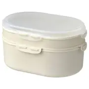 UTBJUDA stackable lunch box for dry food, light grey-beige
