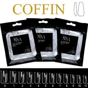Soft Gel Tips Individual Refill Sizes 50pcs - Coffin