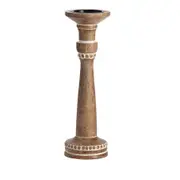 Willow & Silk Handmade 40cm Wooden Pillar Table/Shelf/Home Decor Candle Holder