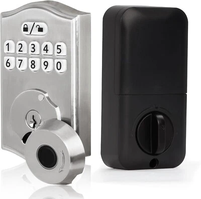 Keyless Smart Deadbolt – 3-in-1 Biometric, Keypad & Code Door Lock
