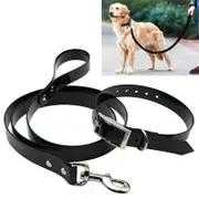 Tpu Dog Collar & Leash Set S 120Cm Rope 40Cm Collar Black