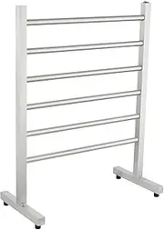 Decaura 6-Bar Freestanding Heated Towel Rail, Electric Towel Warmer with Square Tube Design, IP55 Waterproof, Stainless Steel, 600Wx795Hx300D mm