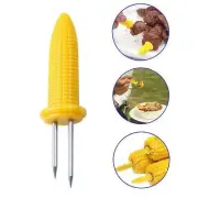 10x Corn Cob Holders Skewers Barbecue Fork Fruit Holder BBQ Kitchen Accessories