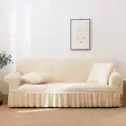 Elastic sofa cover, wax white (145-185cm)