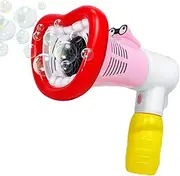 Bubble Making Toy | Electric Large Mouth Bubble Maker Machine - 10 Holes Blower for Parties Favors, Handheld Toy for Beach, Garden, Pool