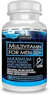 Organic Multivitamin for Men Age 30+ with 30 Organic Vitamins and Organic Herbs, Non-GMO, Made in USA, 90 Count
