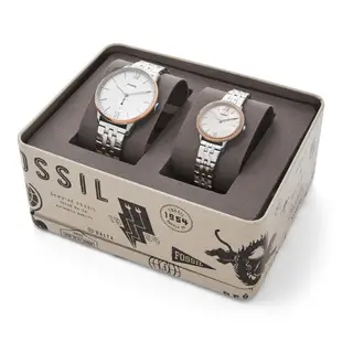 【Fossil】The Andy & Addison甜蜜搭配時尚情人對錶-撞色款/FS5562SET/台灣總代理公司貨享