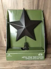 NIB Vtg Holiday Time Dept 18 Metal Star Tree Topper