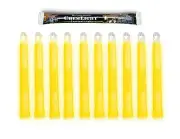 Lot of 10 Yellow Cyalume 6" Military Lightsticks Prepper Bug Out Bag EXP 2024