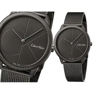 【蘋果小舖】Calvin Klein minimal 時尚米蘭腕錶-IP 黑色-大 40mm #K3M514B1