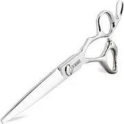 6" Professional Hair Scissors Cutting Shears Japan 440C Silvery Barber Hair Cutting Scissors Hair Shears Convex Edge Kinsaro