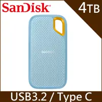 在飛比找PChome24h購物優惠-SanDisk E61 4TB 2.5吋行動固態硬碟 (天藍