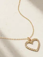 [Alison Lou] Alison Lou - Heart Streamer 14-karat Gold Necklace - One size One size Gold