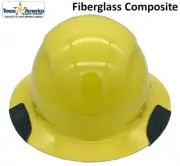 DAX Fiberglass Composite Lift Safety Full Brim Hard Hat - Yellow
