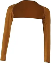 [Hellery] Full Sleeves Shrug Hijab Ramadan Modal, Brown, as described