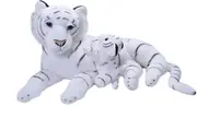 Wild Republic Jumbo White Tiger Mum & Baby Cub X Large Plush Soft Toy