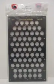 Capital Plastic Coin Holder #BVD5E Jefferson Nickels 2011-2033 S Display Black