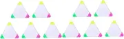 SHOWERORO 2sets 5pcs Portable Triangle Fluorescent Color Marker Pens Creative Highlighters for Students Unique Design for Scrapbooking Watercolor Painting Note Taking 5pcs*2
