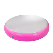 Inflatable Air Track Spot Exercise Gym Gymnastics Tumbling Round Mat - Pink