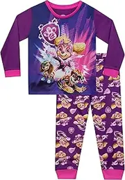 [PAW PATROL] Girls Pajamas | Liberty, Marshall and Skye Pajamas for Girls | The Mighty Film Pajamas for Kids | Official Film Merchandise, purple, 116